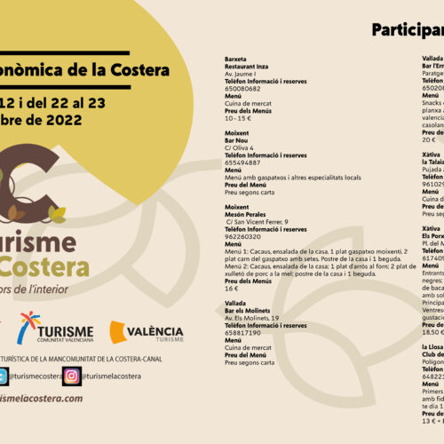 TARJA RESTAURANTS PARTICIPANTS